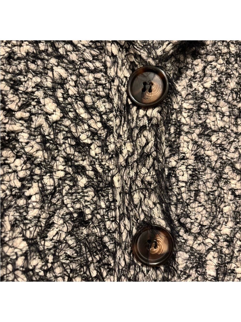 POL Cozy Black and White Hooded Cardigan - Picture 4 of 6